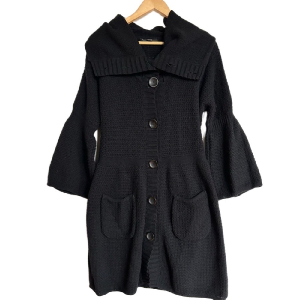 Marc Cain Knitted Cardigan Dress coat  Style sweater wool nylon cashmere blend